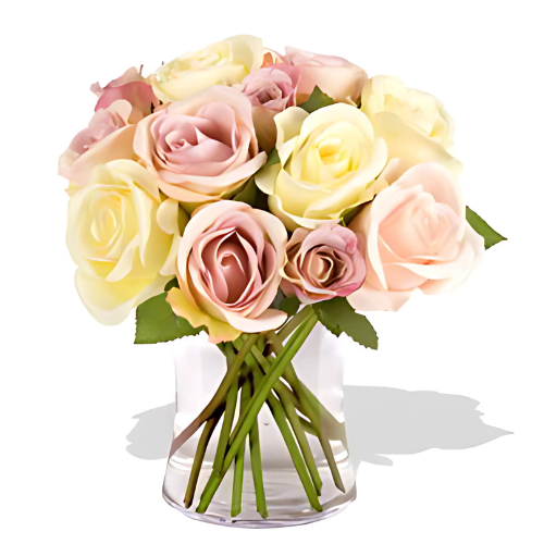 12 Soft Meadow Roses