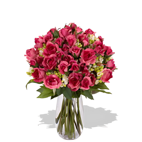 Fiery Pink Spray Roses