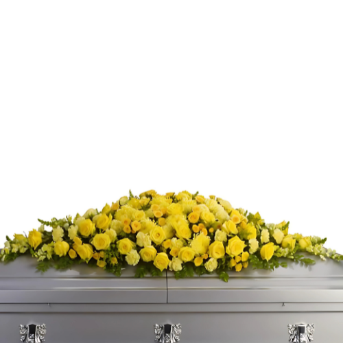 Golden Garden Casket Spray