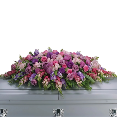 Lavender Tribute Casket Spray