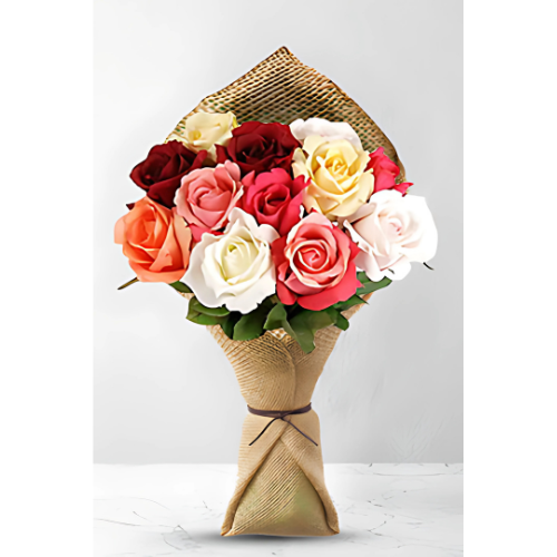 One Dozen Assorted Roses