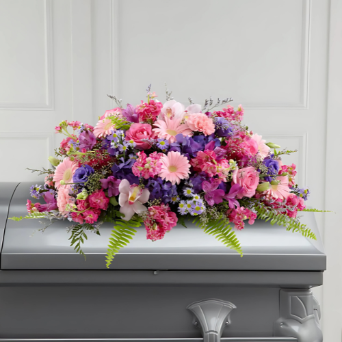 The Glorious Garden Casket Spray